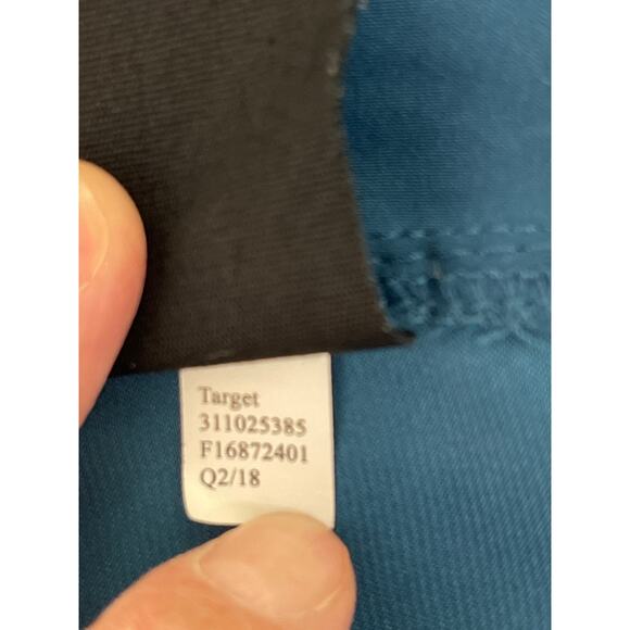 Who What Wear Women’s 3/4 Sleeve Mock Neck Button Up Blouse Color Teal Size‎ L - Picture 5 of 9